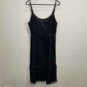 Boston Proper‎ silk dress black